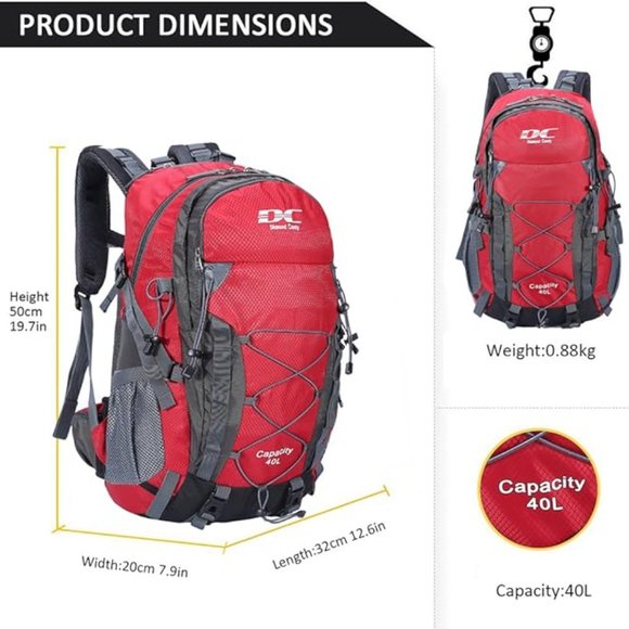 Diamond Candy Waterproof Hiking Backpack for Men and Women, Lightweight Day Pack - Picture 5 of 5